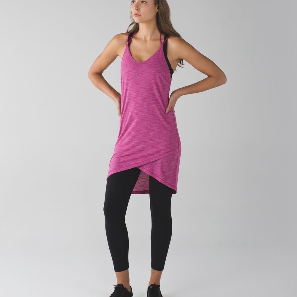 Lululemon “Just Chillin” Dress in Heathered Rasberry